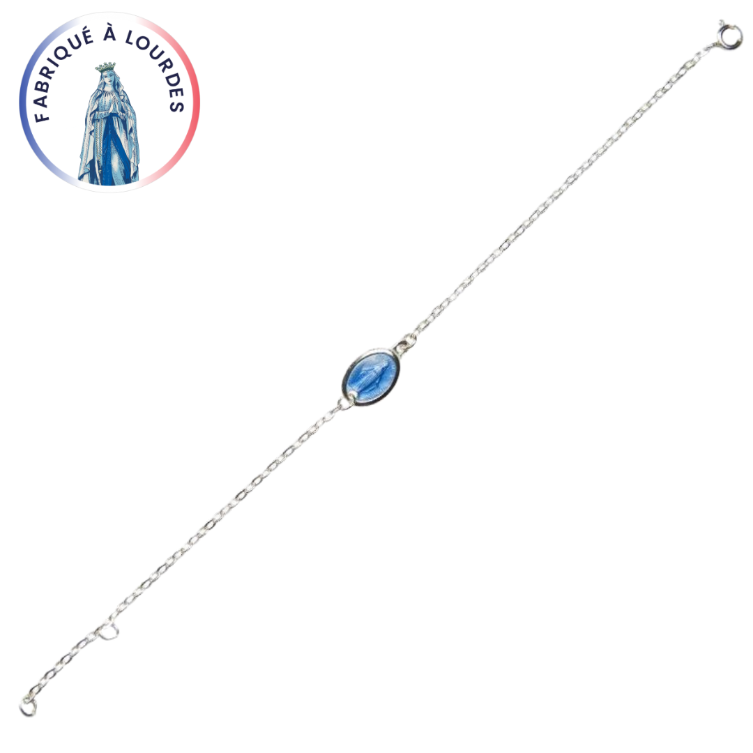 Médaille Miraculeuse, Ovale, Argent doré 925/000 émail 2 tons grand fe – SERAL I Souvenirs de Lourdes Médaille Miraculeuse, Ovale, Argent doré 925/000 émail 2 tons grand fe – SERAL I Souvenirs de Lourdes