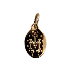 Médaille miraculeuse en or 18 carats, ovale 12 mm