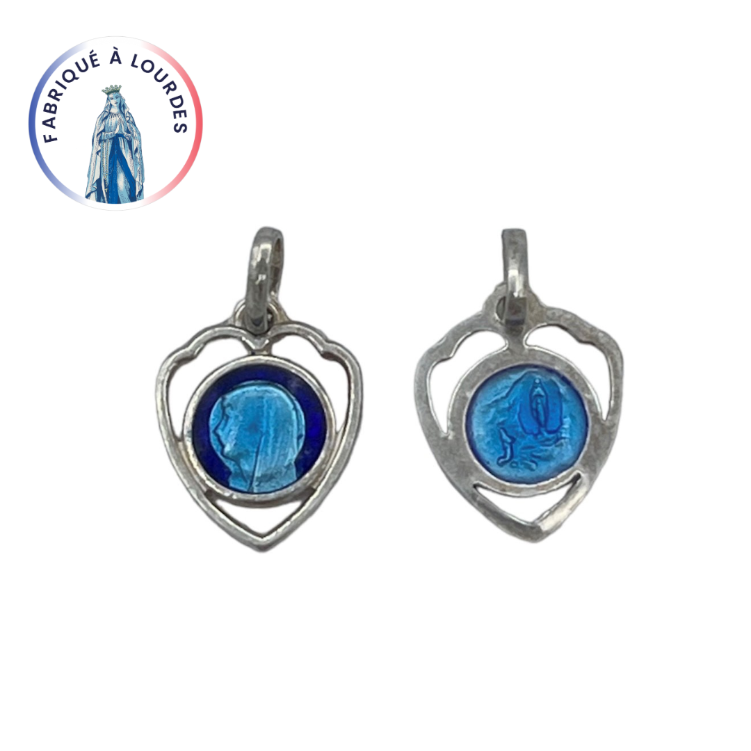 Médaille Vierge Miraculeuse – Boucles D’Oreilles En Argent Sterling Authentique – Bijou Religieux Élégant 18 Mm