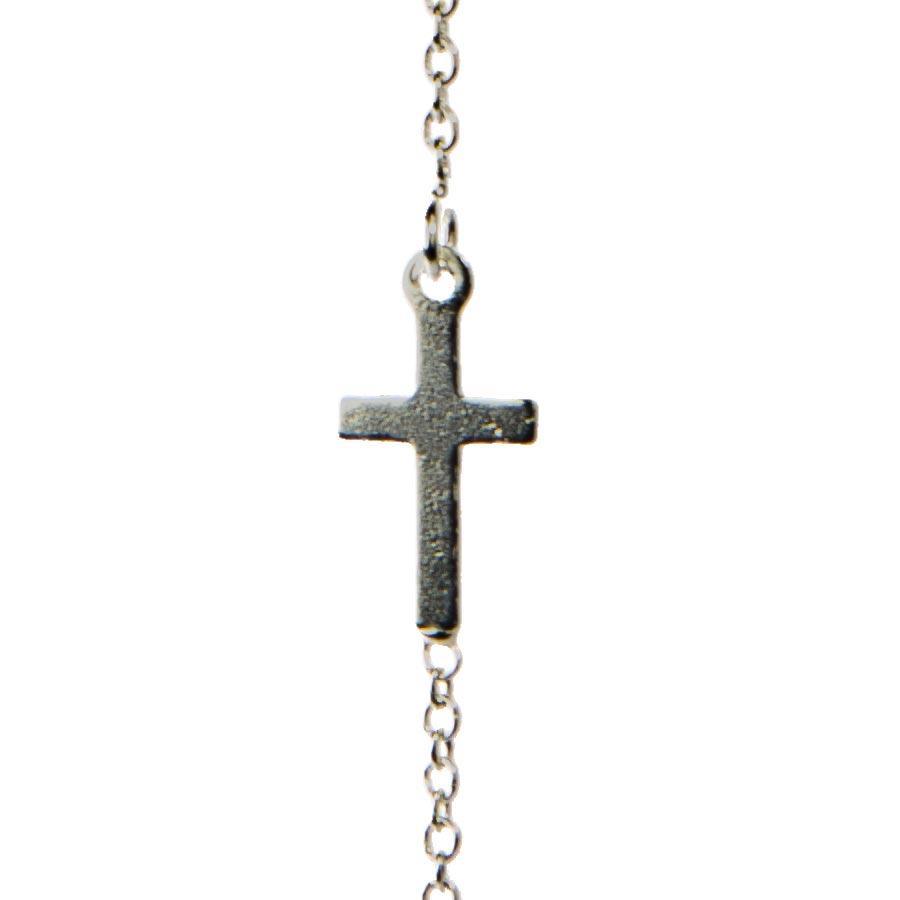 Bracelet dizaine argent avec médaille et croix bracelet Souvenirs de Lourdes