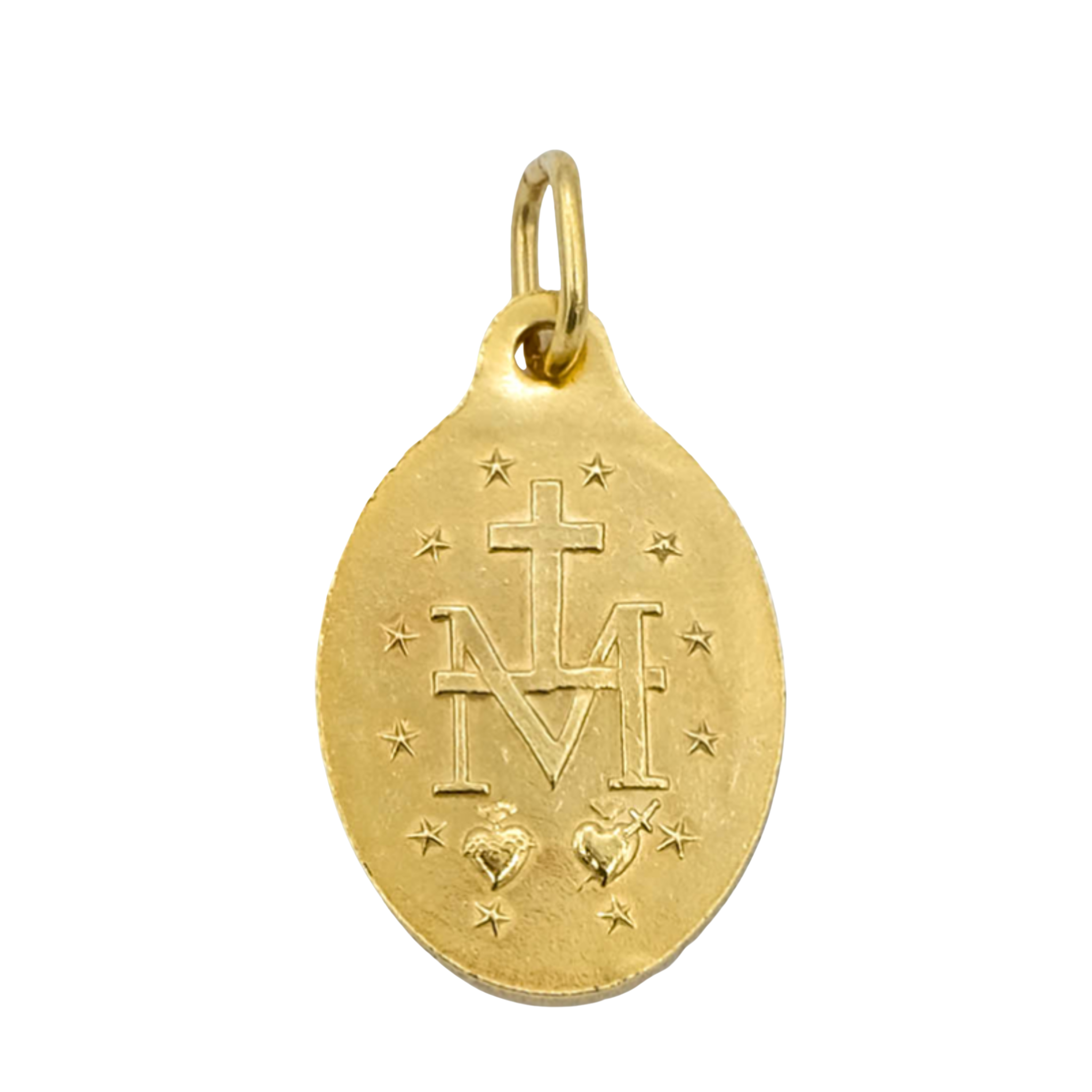 Médaille Miraculeuse, Ovale, Dorée Émail Indigo 1 Face - SERAL I Souvenirs de Lourdes