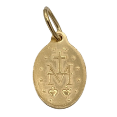 Médaille Miraculeuse, Ovale, Dorée Email Turquoise 1 Face - SERAL I Souvenirs de Lourdes