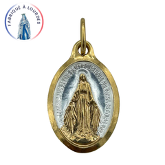 Médaille Miraculeuse, Ovale, Dorée Bicolore – 25 mm - SERAL I Souvenirs de Lourdes