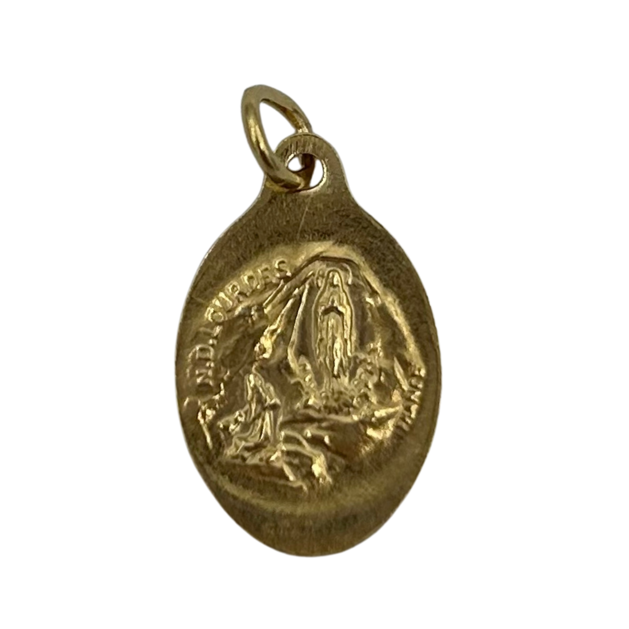 Médaille Vierge dorée ovale - SERAL I Souvenirs de Lourdes