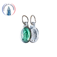 Médaille Miraculeuse, Ovale, Aluminium Émail Couleur - 10 mm