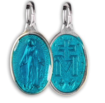 Lot de 9 Médailles Miraculeuses, Ovale, Aluminium - 17 mm - SERAL I Souvenirs de Lourdes