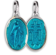 Lot de 9 Médailles Miraculeuses, Ovale, Aluminium - 17 mm - SERAL I Souvenirs de Lourdes