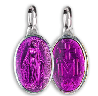 Lot de 9 Médailles Miraculeuses, Ovale, Aluminium - 17 mm - SERAL I Souvenirs de Lourdes