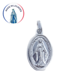 Médaille Miraculeuse ovale en alpacca