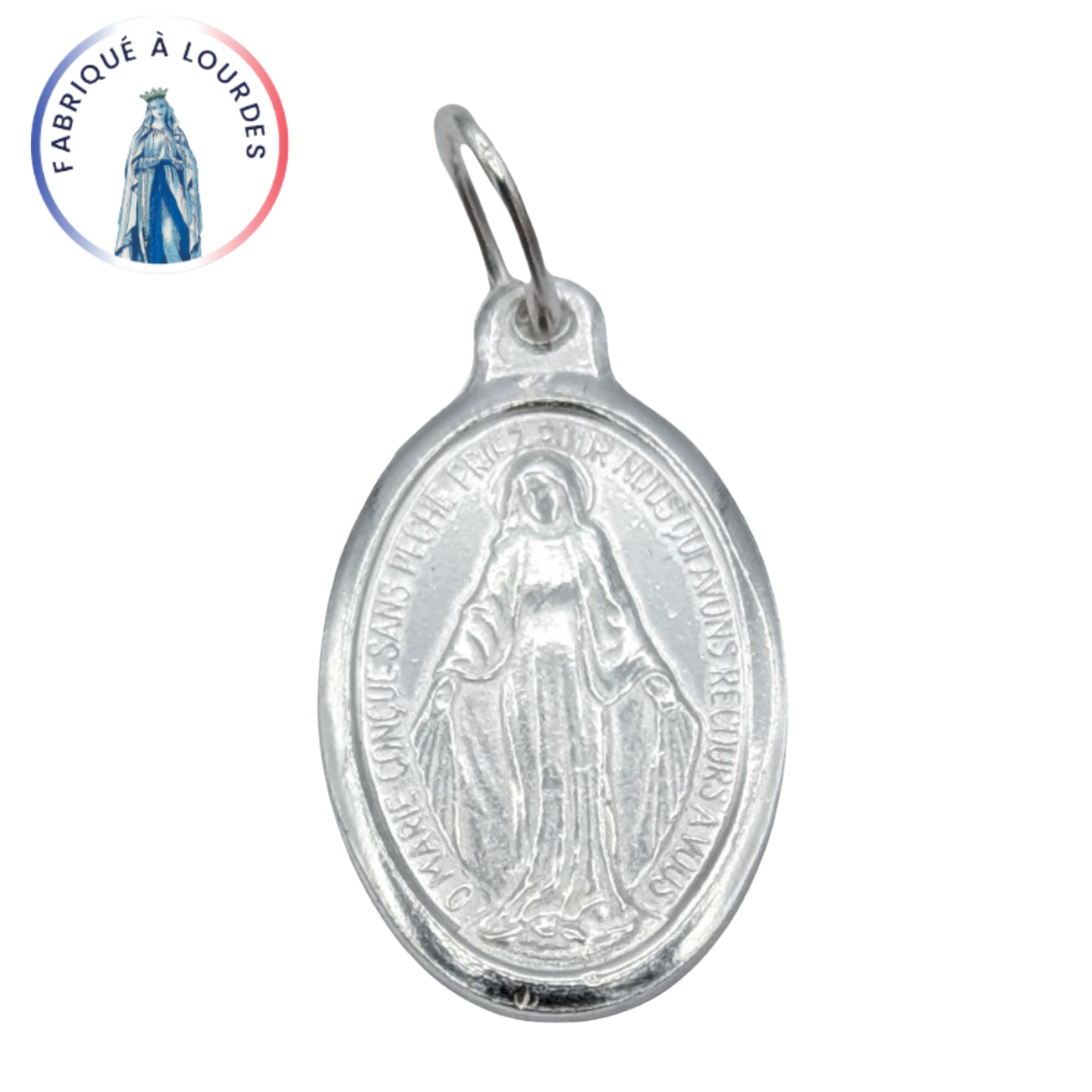 Médaille Miraculeuse, Ovale, Argentée - 20 mm - SERAL I Souvenirs de Lourdes