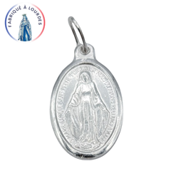 Médaille Miraculeuse, Ovale, Argentée - 20 mm - SERAL I Souvenirs de Lourdes