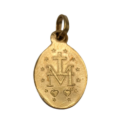Médaille Miraculeuse, Ronde, Plaqué Or