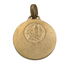 Médaille Vierge Ronde en plaqué or 20mm