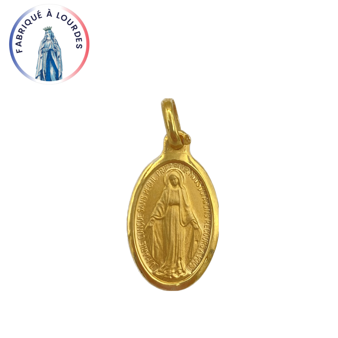 Miraculous medal gold plated 19MM