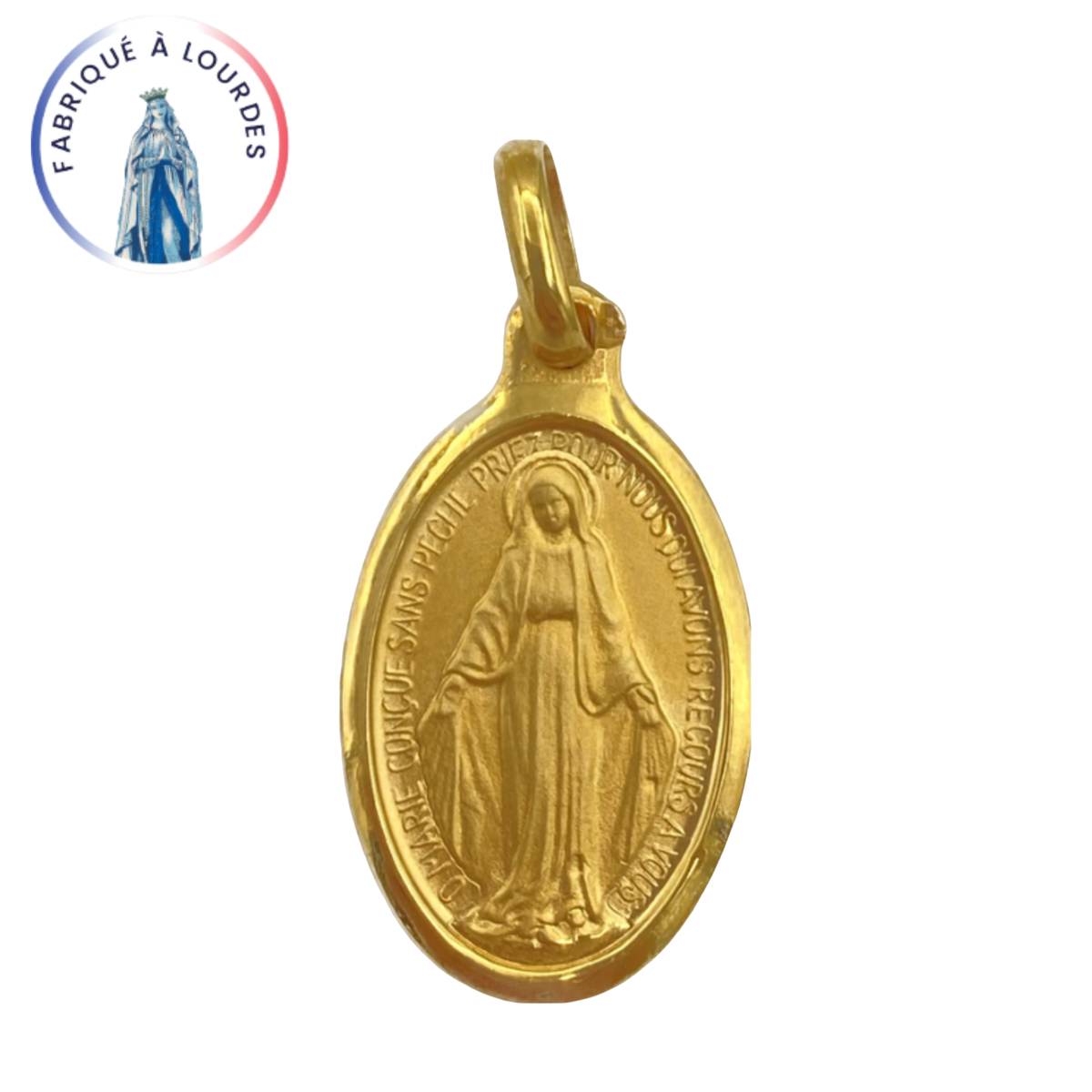 Medaglia miracolosa placcata in oro 19MM