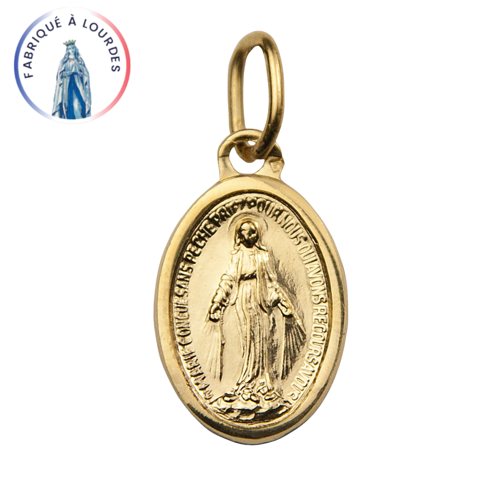 Médaille Miraculeuse, Ovale, Dorée Filet Droit - SERAL I Souvenirs de Lourdes