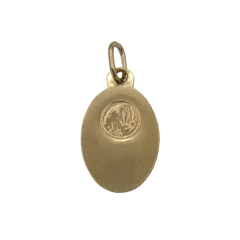 Médaille ovale dorée (20x13mm)
