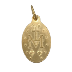 Médaille miraculeuse ovale dorée filet fin