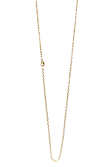 Catena in bronzo, oro, maglia tipo carcerato, misura 45 cm