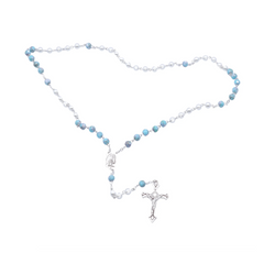 Bead rosary - amethyst glass paste