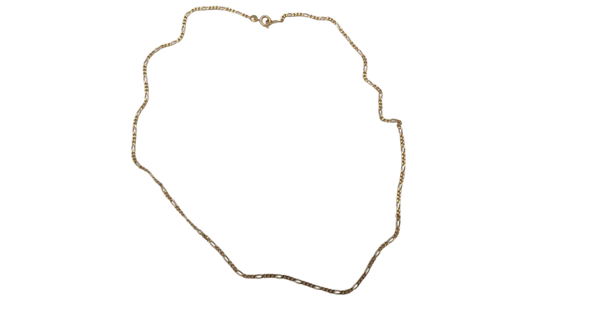CATENA placcata oro 3 MICRON FIGARO 1X3 45cm