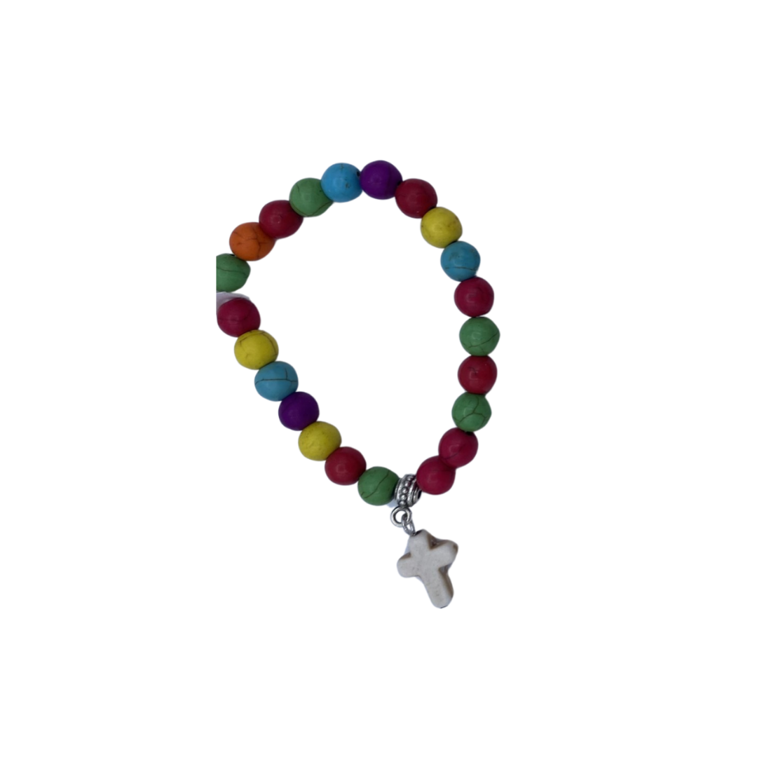 Bracelet en pierre couleurs assortis (prix à l'unité)