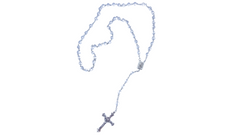 Glass rosary 6mm dark blue