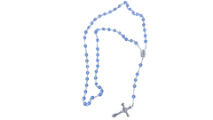 Glass rosary 6mm dark blue