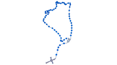 Glass rosary 6mm dark blue