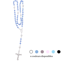 6mm pink pater crystal rosary in box of your choice of colors (unit price)
