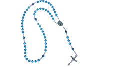 Rosary with turquoise flowers pater