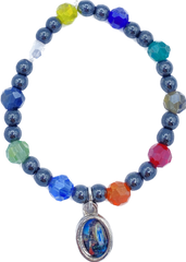 BRACELET ENFANT ELASTIQUE CRISTAL HEMATITE