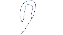 CRYSTAL ROSARY 4MM 2 ASSORTED BLUE