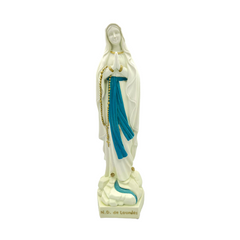 Luminous Virgin 15 cms Our Lady of Lourdes hexagonal base