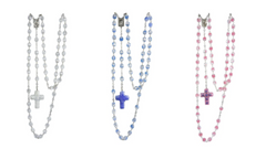 Chapelet métal perles Murano et croix Murano