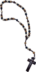 Wooden rope rosary 4 colors mix
