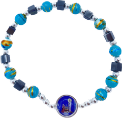 Hematite and pearl elastic bracelet