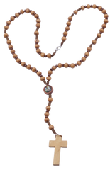 Apparition wooden rosary with light or dark brown carabiner of your choice (unit price)