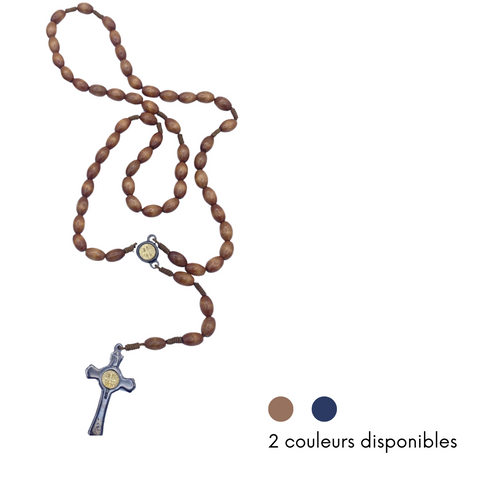 Chapelet Saint Benoît En Bois - Je Vous Salue Marie Robuste Pour Protection Et Prière