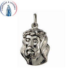 925/000 Silver Medal Head of Christ 20x13 mm