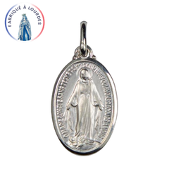 Médaille Miraculeuse, Ovale, Argent 925/000 - 23 mm - SERAL I Souvenirs de Lourdes