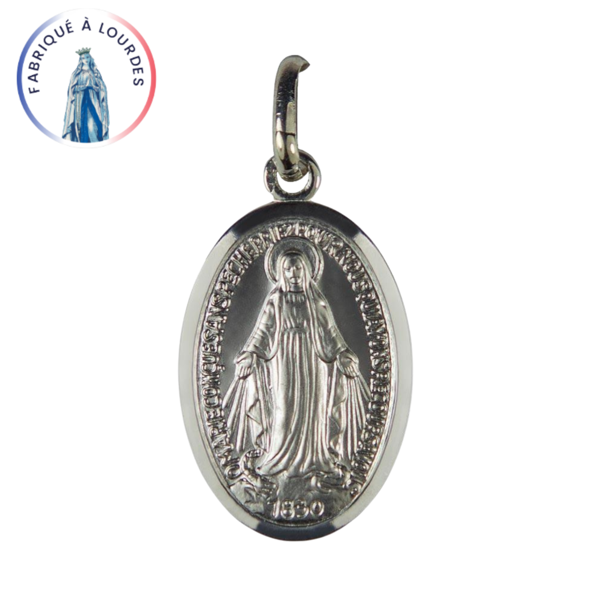 Médaille Miraculeuse, Ovale, Argent 925/000 - 18 mm - SERAL I Souvenirs de Lourdes