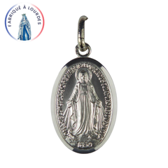 Médaille Miraculeuse, Ovale, Argent 925/000 - 18 mm - SERAL I Souvenirs de Lourdes