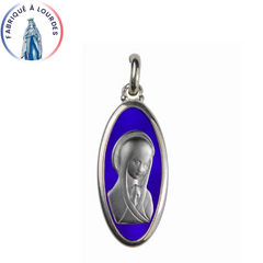 Médaille Argent 925/000 Profil de Vierge Forme Ovale 30x15mm