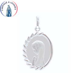 Blank oval silver medallion 1 side 25x18mm