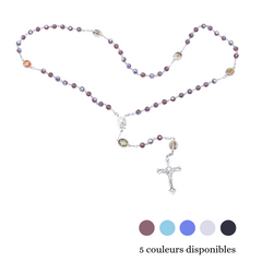 Amethyst glass rosary pater image
