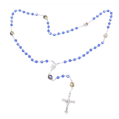 Amethyst glass rosary pater image