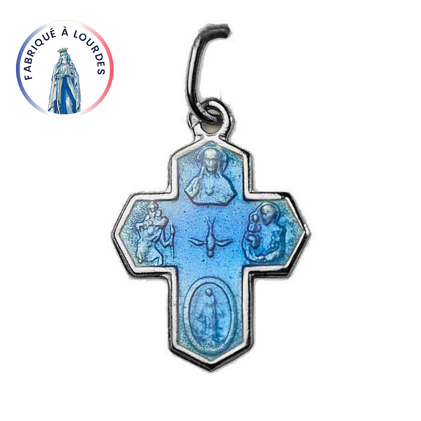 Pendentif Croix En Argent 925 Et Rubis - Modèle P-AR-34, Neuf Avec étiquettes, Marque Délicatement Doux