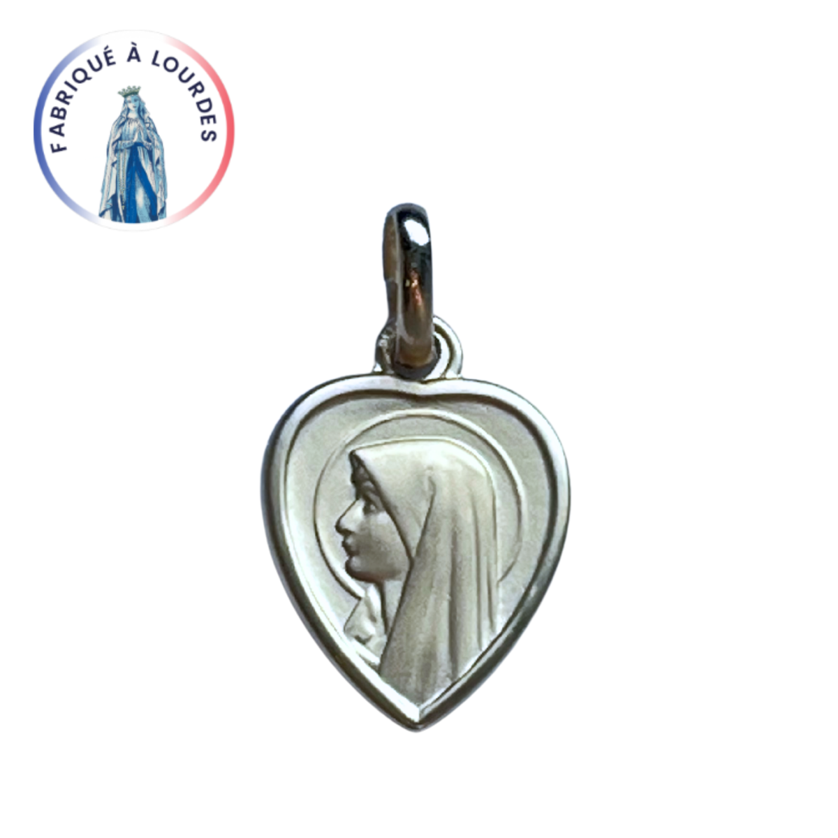 Médaille vierge cœur argent