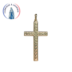 Croix losange plaqué or 35x20 mm